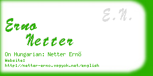 erno netter business card